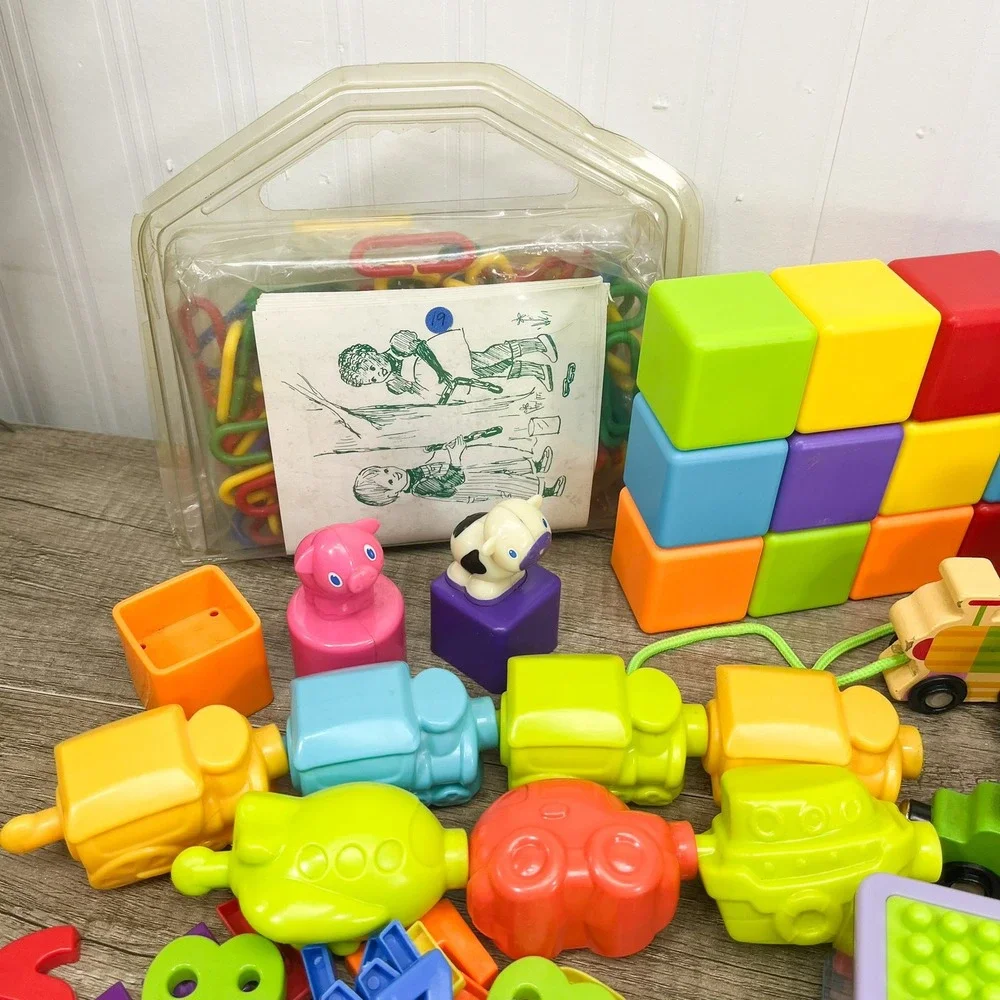 Preschool Learning Toy Lot Alphabet Train Magnetic Letters Flashcards Blocks